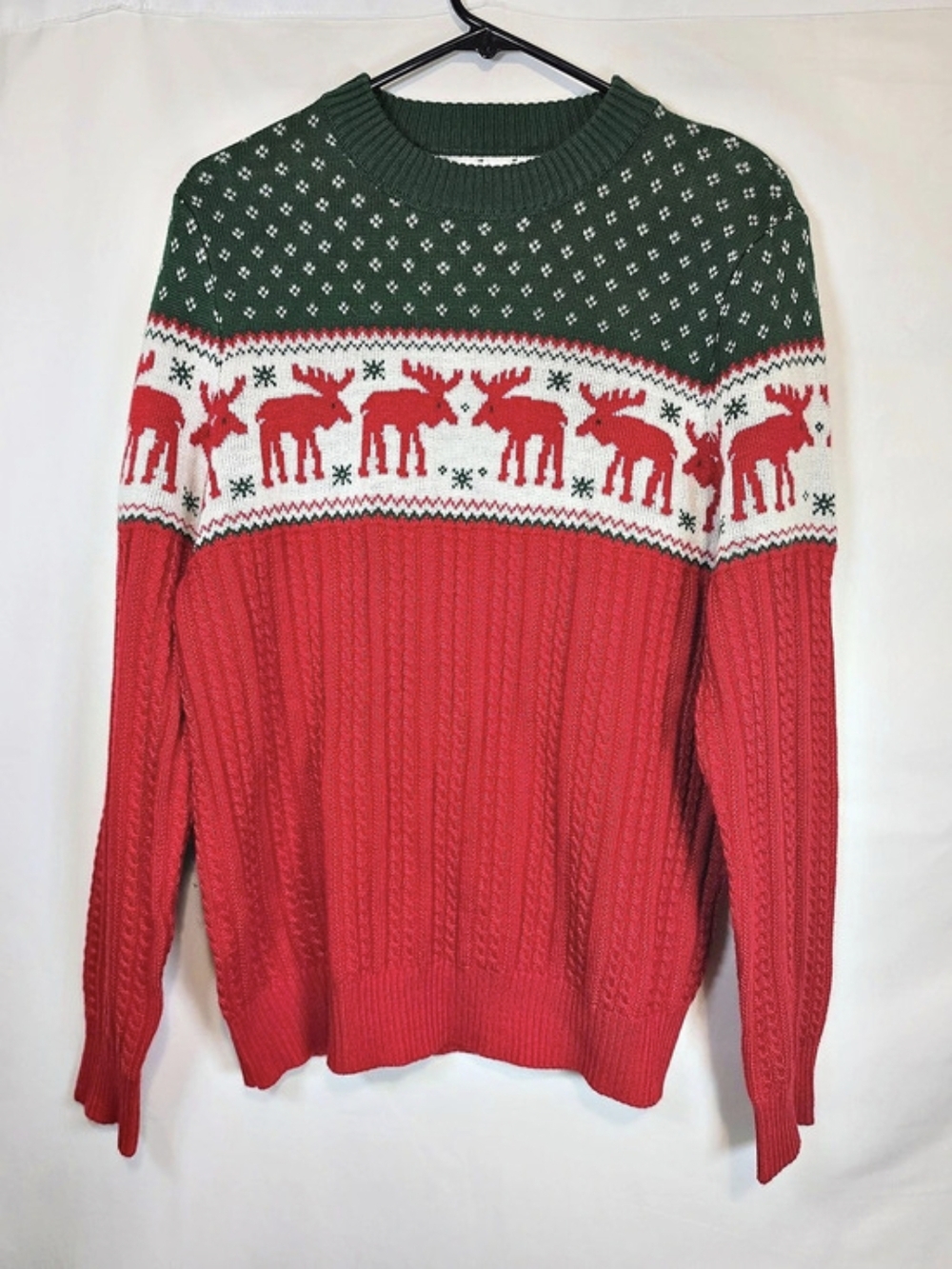 tipsy elves The Night Before Collection Moose Fair Isle Christmas Sweater Moose